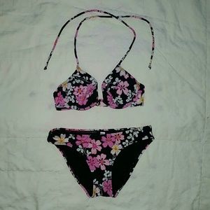 VS tropical floral hibiscus vintage bikini